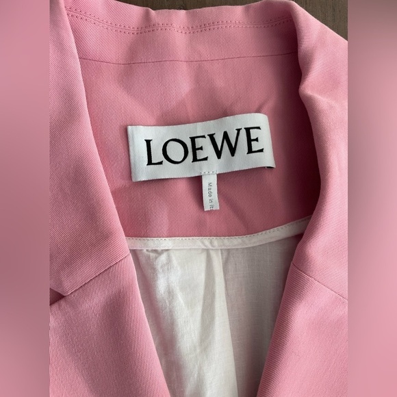 Loewe SINGLE-BREASTED BLAZER COAT IN PINK - Picture 5 of 9
